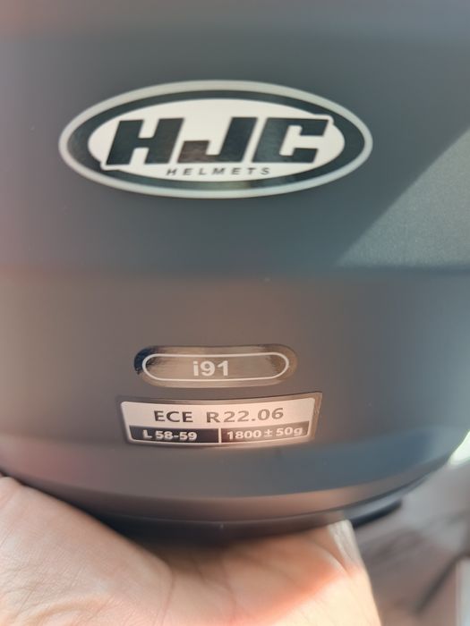 Kask motocyklowy HJC i91 Semi Flat Black.