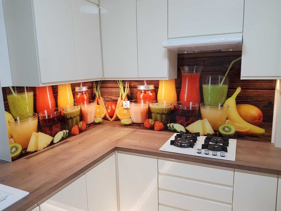 Panele Szklane, LACOBEL do Kuchni, lakierowane, grafika, druk na szkle