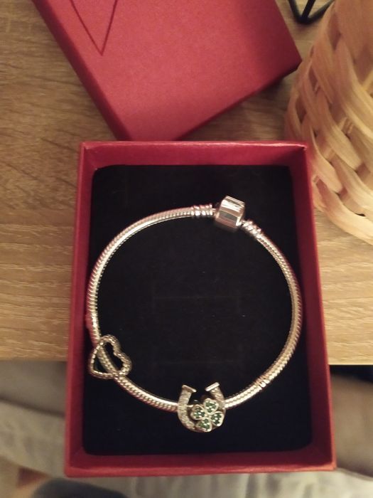 Bransoletka jak Pandora Moments, srebrna S925 długość 17cm