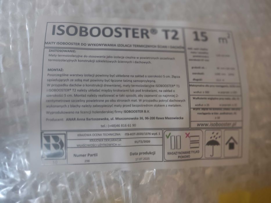 Ocieplenie folia - Isobooster T2