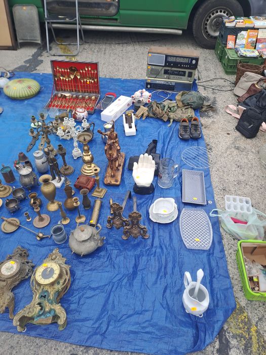 Starocia zestaw mosiądz bibeloty złom użytkowy