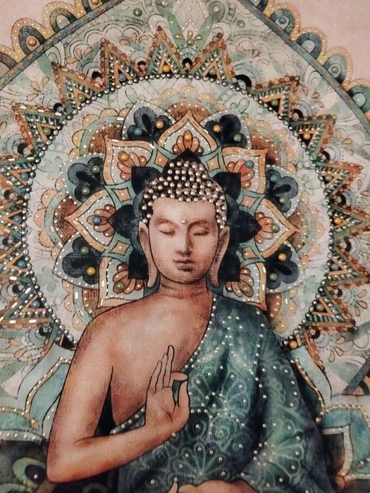 Quadro de buda com brilhantes