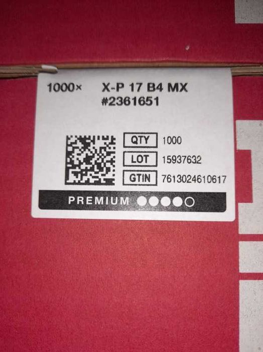 Gwoździe do betonu do osadzaka HILTI X-P 17 B4 MX BULK 17mm