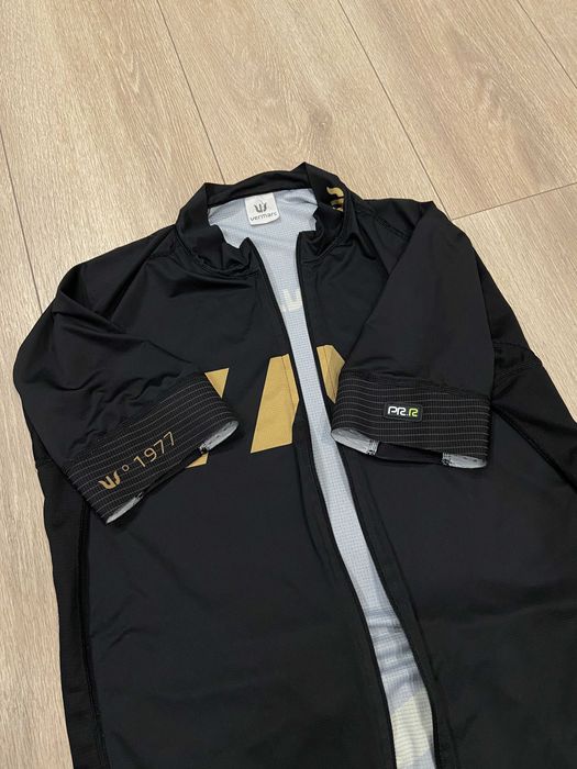 |2XL-L| Велофутболка / Велоджерси / Джерси Vermarc Winn PRR Black / Gold Short Sleeve Jersey