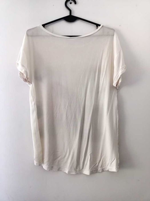 T-shirt oversize z biedronką YOUTIME M/38 łączone materiały #1476
