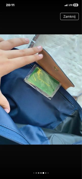 Torebka longchamp navy blue L