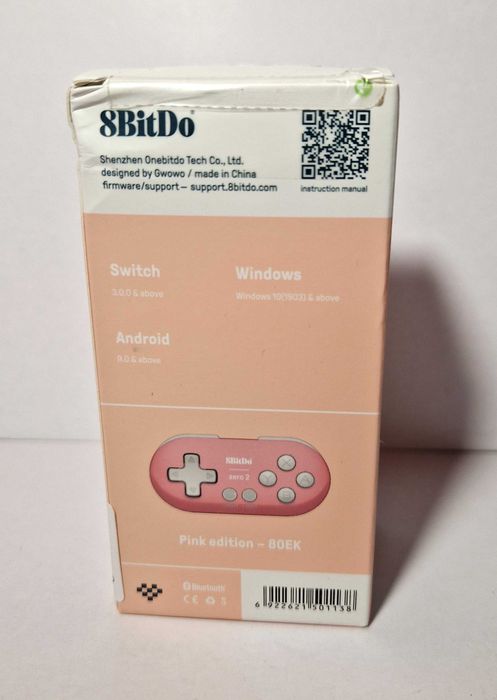 Kontroler pad 8BITDO ZERO 2 różowy