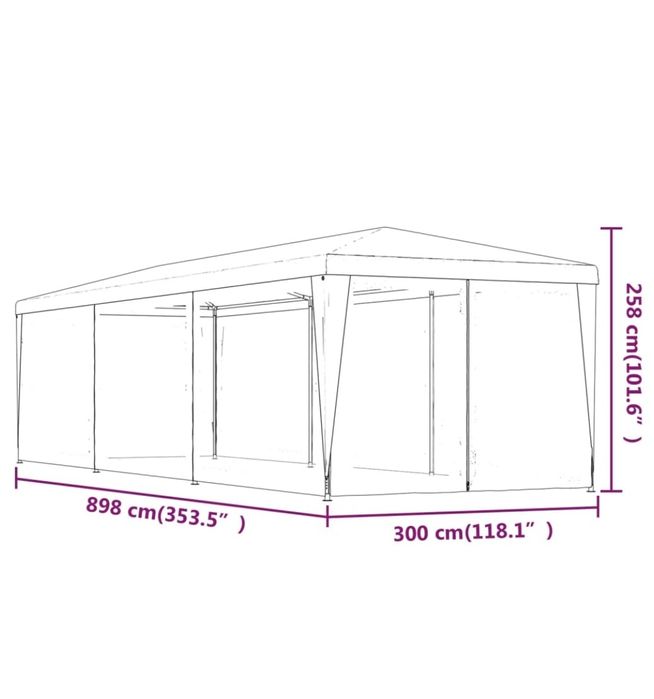 Tenda Montar 3x9M Rede