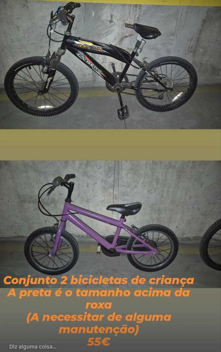 Duas bicicletas de criança
