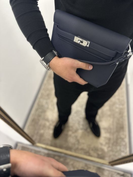 Мужской кожаный клатч Hermes Kelly / Clutch Bag