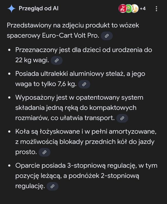 Wózek spacerowy  do 22 kg