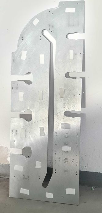 Metalowy szablon do łączenia blatów -UNIKA na frez 12 mm - BEZ GWINTU