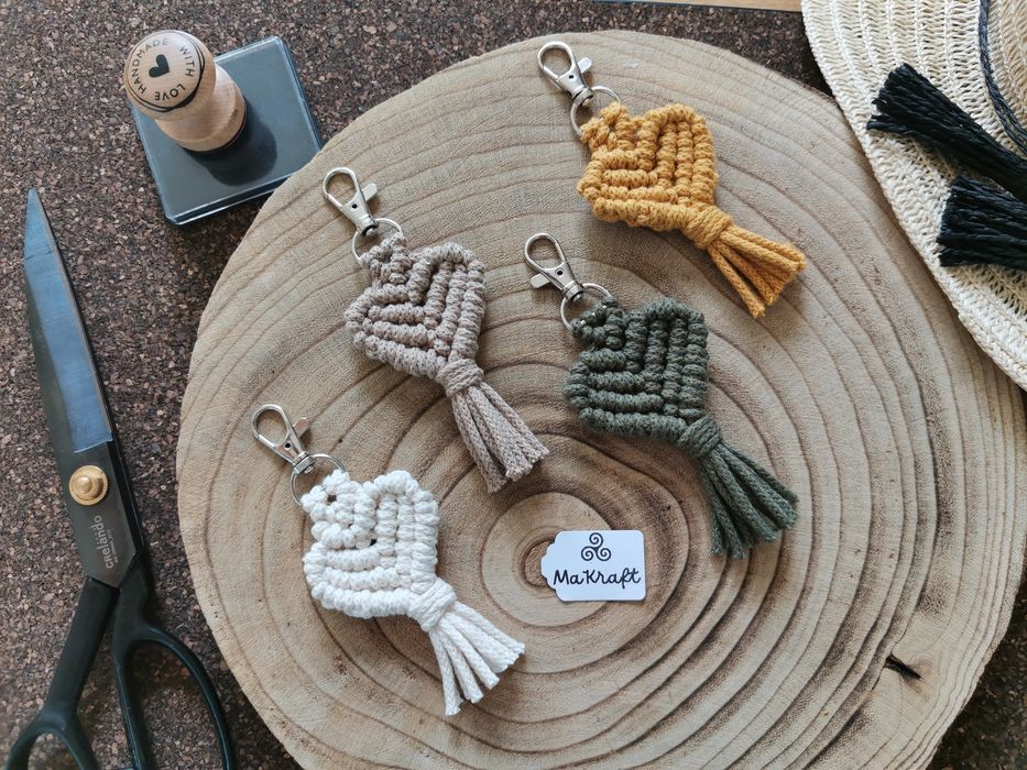 Porta-chaves macramé, casamento, baptizado, baby shower