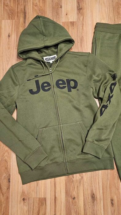 Jeep Dres Kompletny Męski M militarny Khaki bluza i spodnie