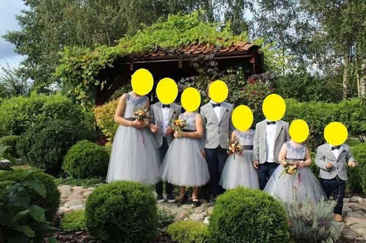38-> CUDOWNA sukienka dla KSIĘŻNICZKI r.98/104 2-4Y tutu bolerko H&M
