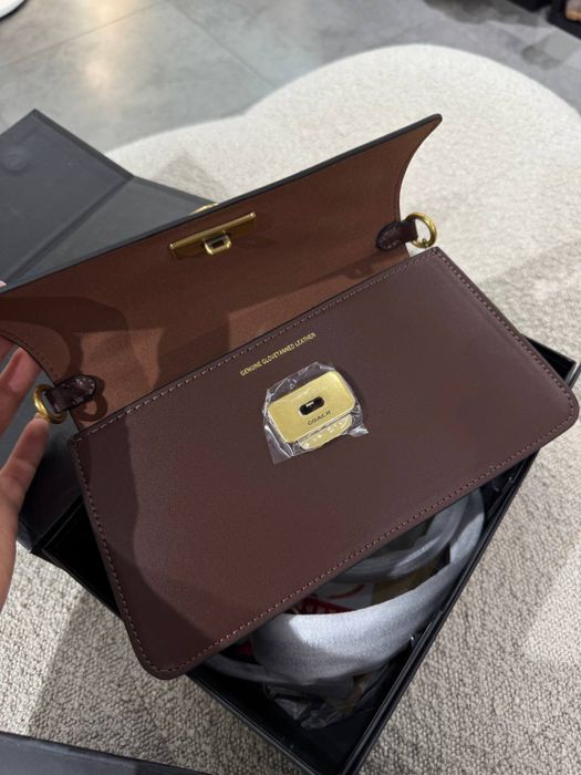 Сумка коричнева Coach в коробці