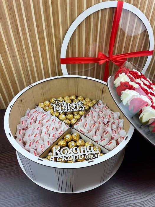 Подарунок коханій дівчині – солодкий бокс, сюрприз