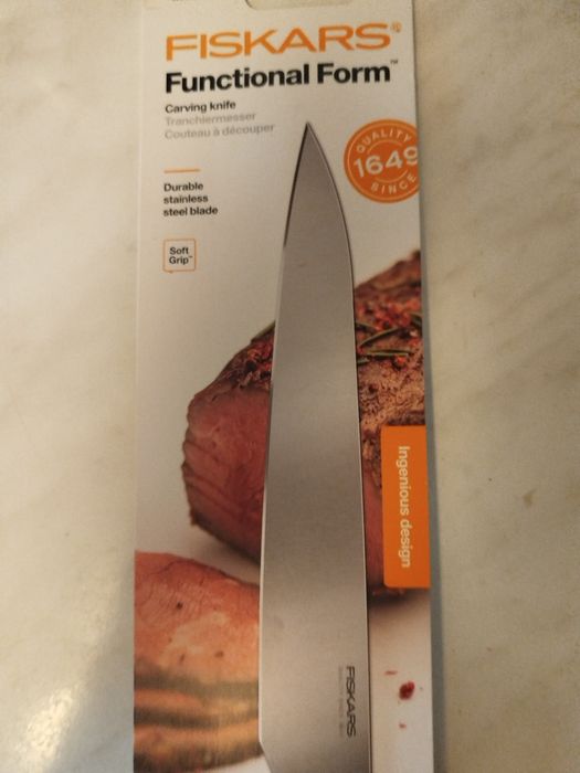 Nóż kuchenny Fiskars stał nierdzewna nowy oryginalny