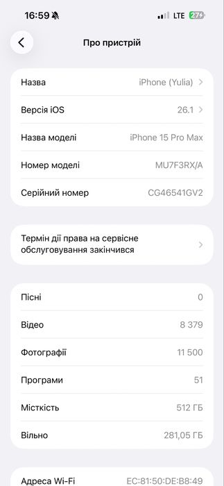 Айфон 15 про макс 512 гб neverlock