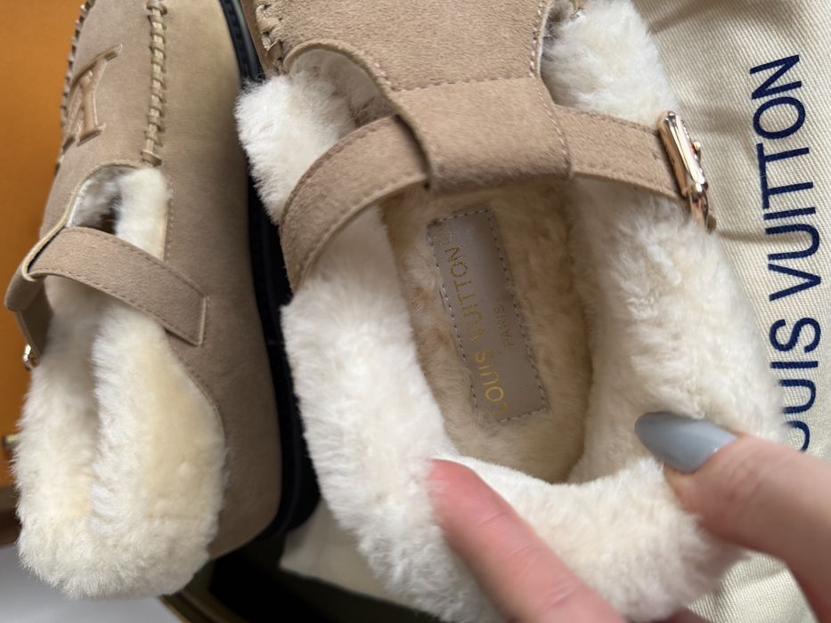 Buty z futerkiem Louis Vuitton