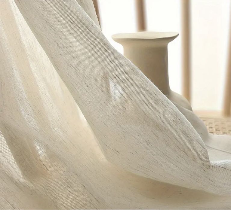 Штори тюль комплект НАТУРАЛЬНИЙ ЛЬОН