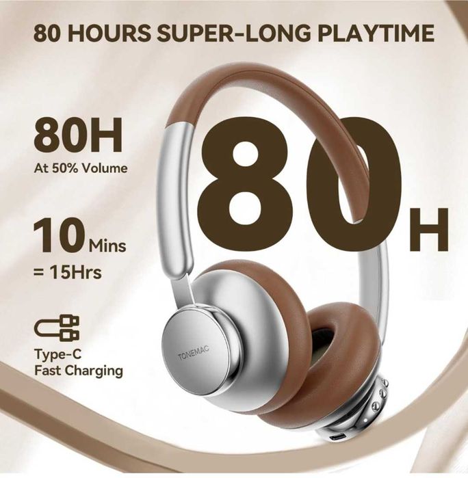 słuchawki bezprzewodowe TONEMAC H9 Bluetooth 5,4