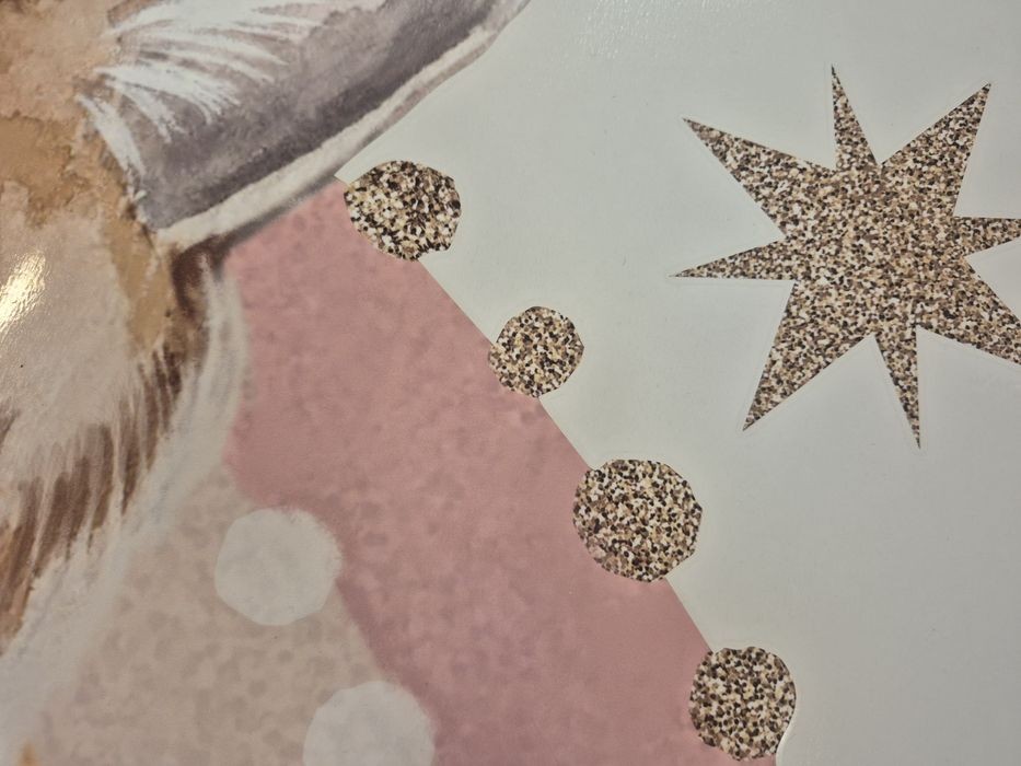 Naklejka na ścianę kotek z tęczą do pokoju dziecka