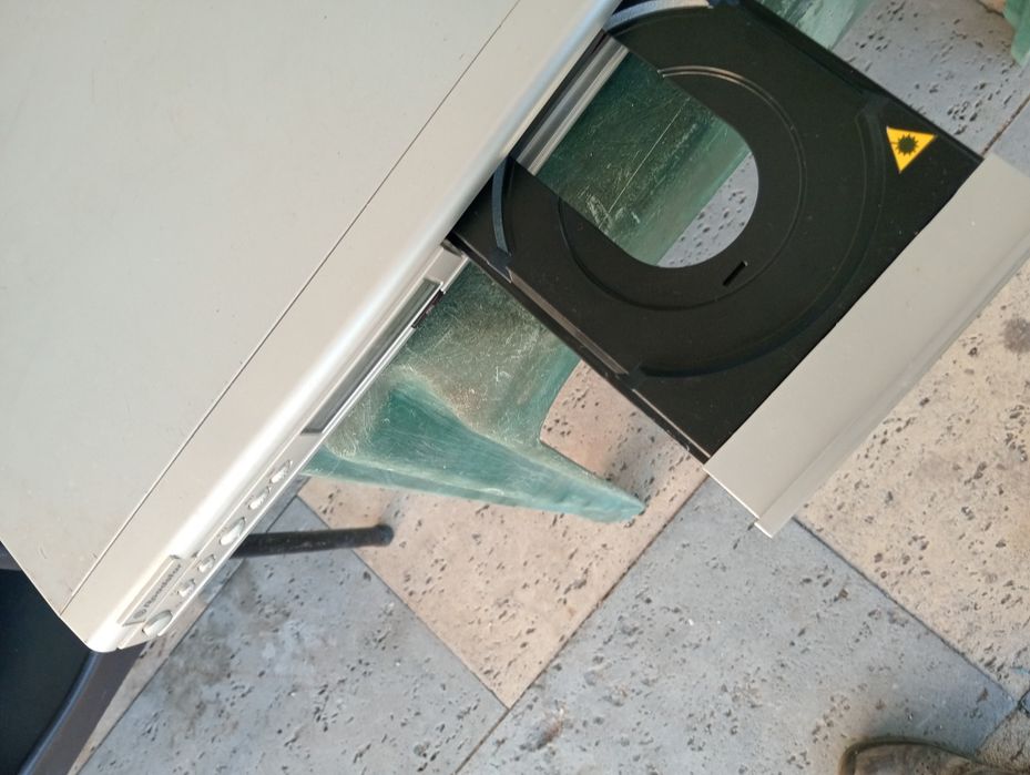 Leitor de DVD a funcionar