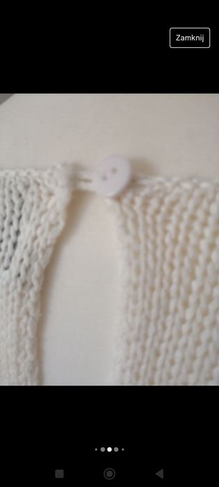 Sweterek śmietankowy damski