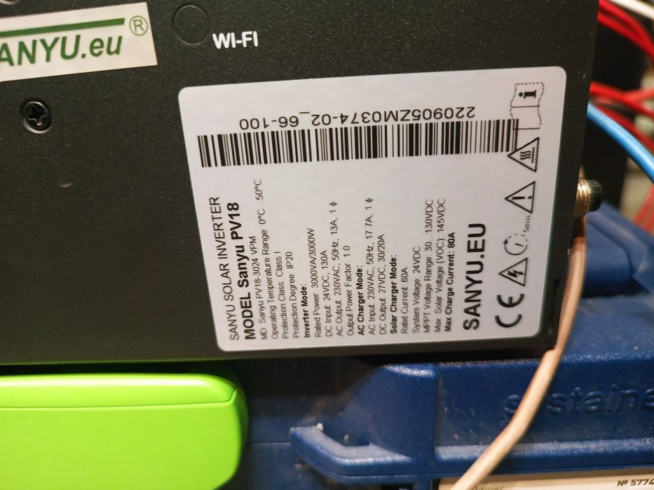 Falownik off grid inverter 3kv Sanyu PV18 3024