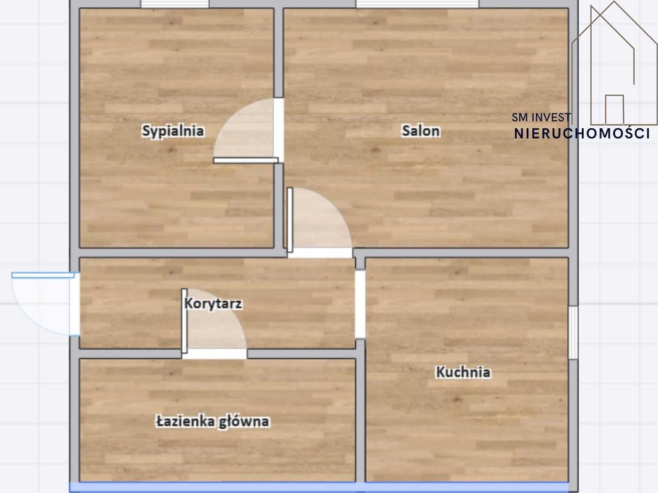 2-pokojowe mieszkanie 38,4 m² | 1 piętro | Ostróda, ul. 11 Listopada