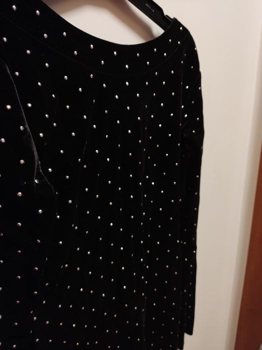 Vestido veludo com brilho