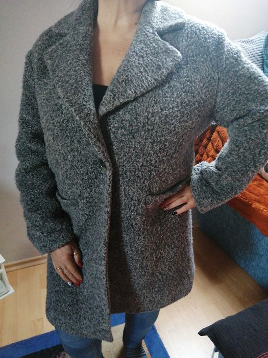 SUPER bardzo Lekki modny duży Płaszcz H&M oversize