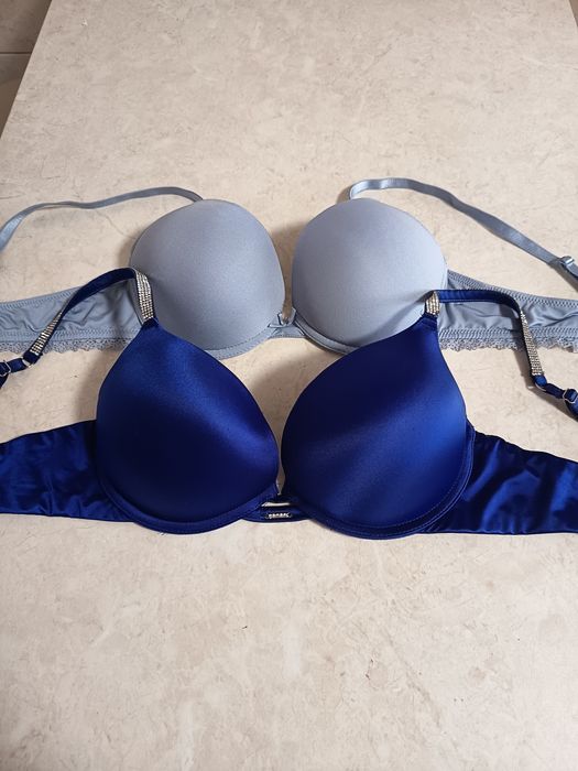 Stanik biustonosz 80 A push up zestaw 2 sztuki