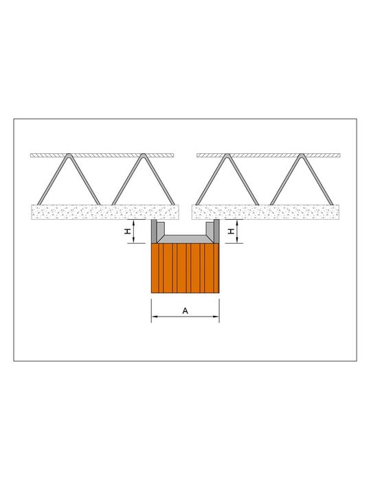 Szalunek tracony wieńca TKR typ RGW 24x6x125cm