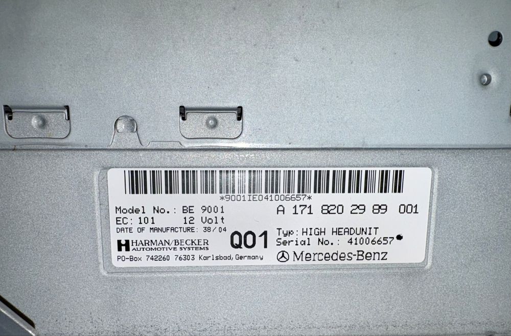 Radio Nawigacji Mercedes SLK  R171 Comand NTG1 Europa