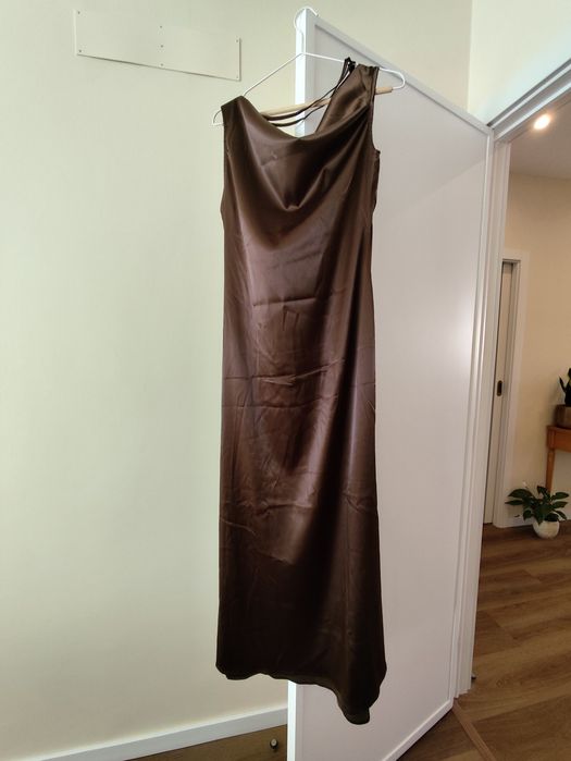 Vestido Castanho para evento ou festa