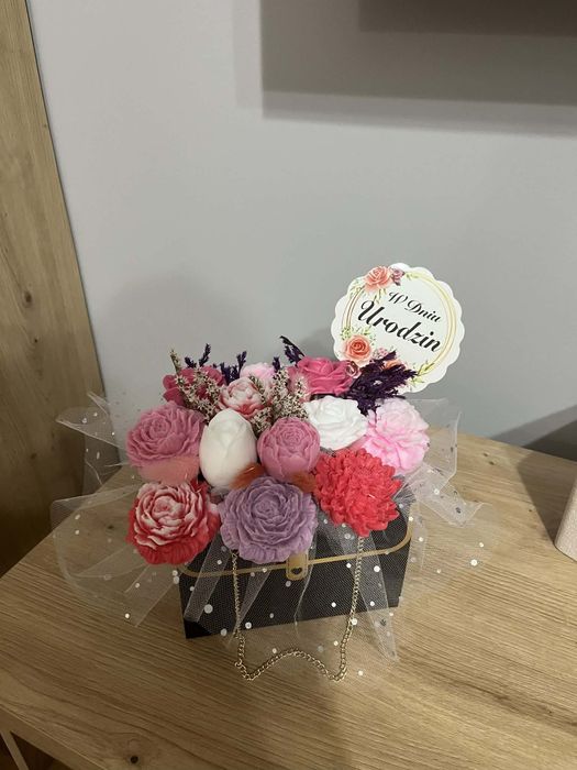 Flower box kwiaty mydlane różne okazje