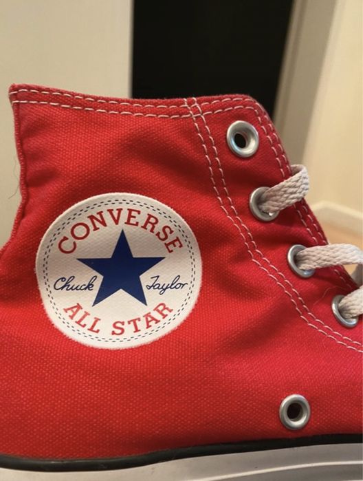 All star bota vermelhos