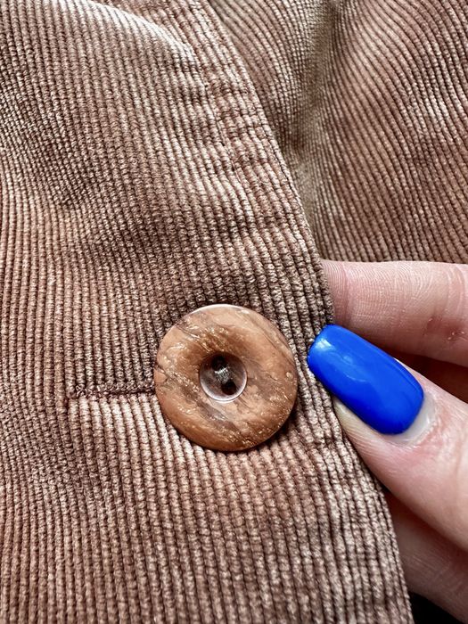 Prążkowany płaszcz vintage Ad-Szar brązowy