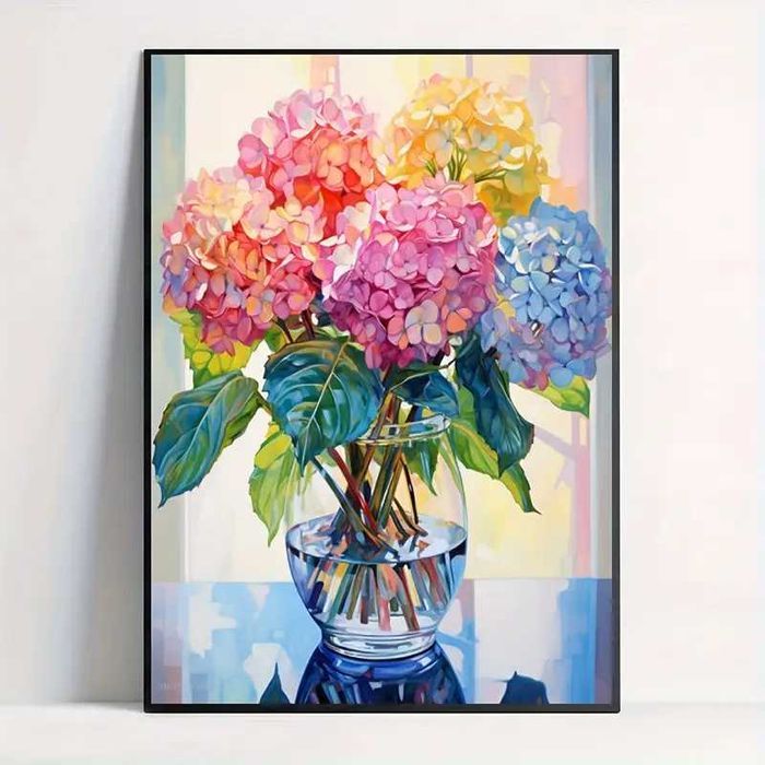 Алмазна вишивка без підрамника 30 на 40 чарівні квіти рози соняшники