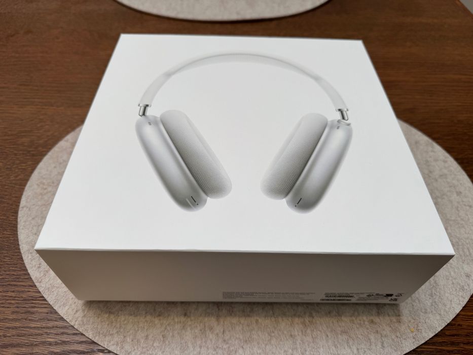 ORYGINALNE Apple AirPods Max Srebrne + etui Smart Case Białe + przewód