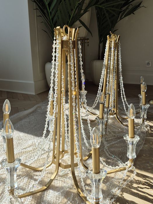 Żyrandol duży kryształowy