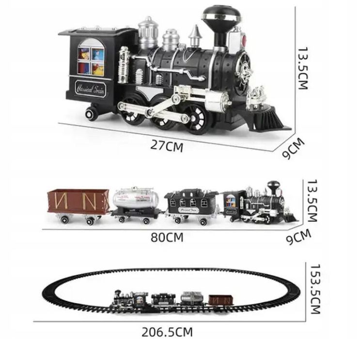 Kolejka elektryczna dymi z komina pociąg PREZENT DLA DZIECI