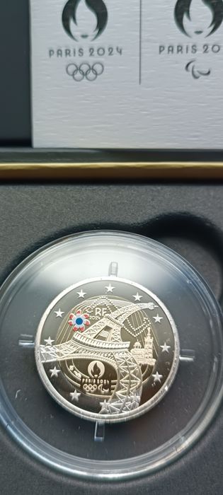 França 2024 - Moeda 2€ Proof  colorida Jogos Olímpicos Paris 2024
