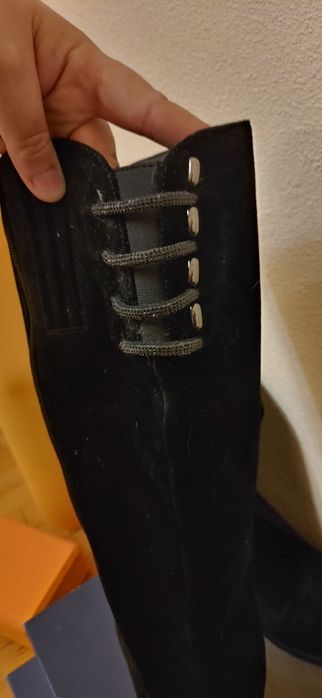 Сапоги жіночі замшеві 37р єврозима