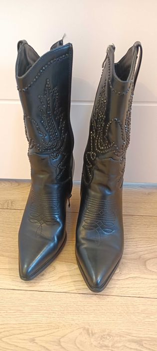 Czarne Kowbojki rozm. 38