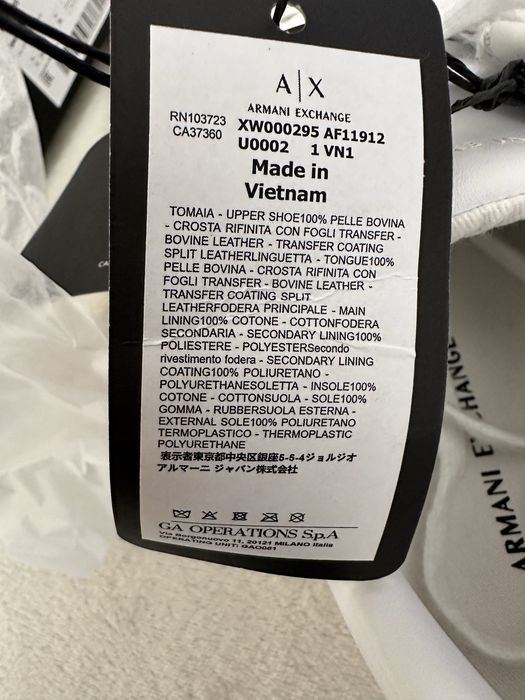 Sneakersy białe Armani Exchange buty tenisówki skórzane AX 38