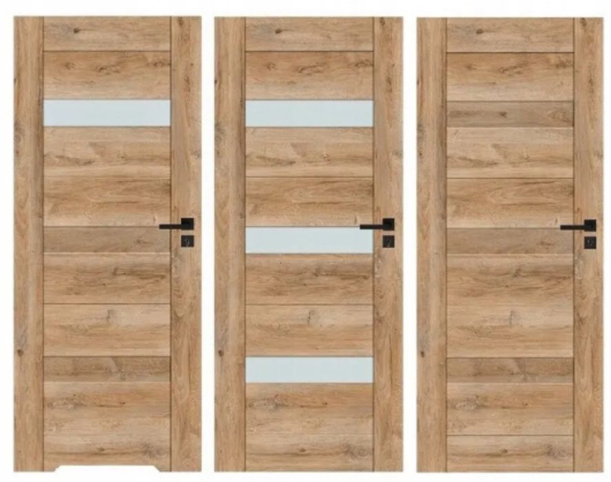 Drzwi wewnętrzne MENSA Windoor z przeszkleniem szybki dąb górski