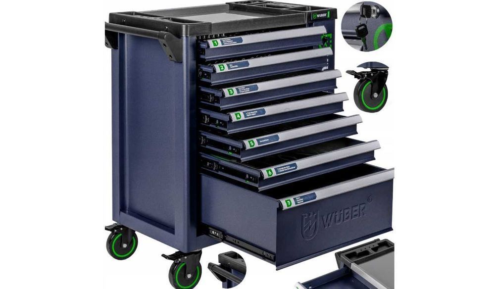 Profesjonalna SZAFKA narzędziowa do warsztatu Wózek narzędziowy Wuber